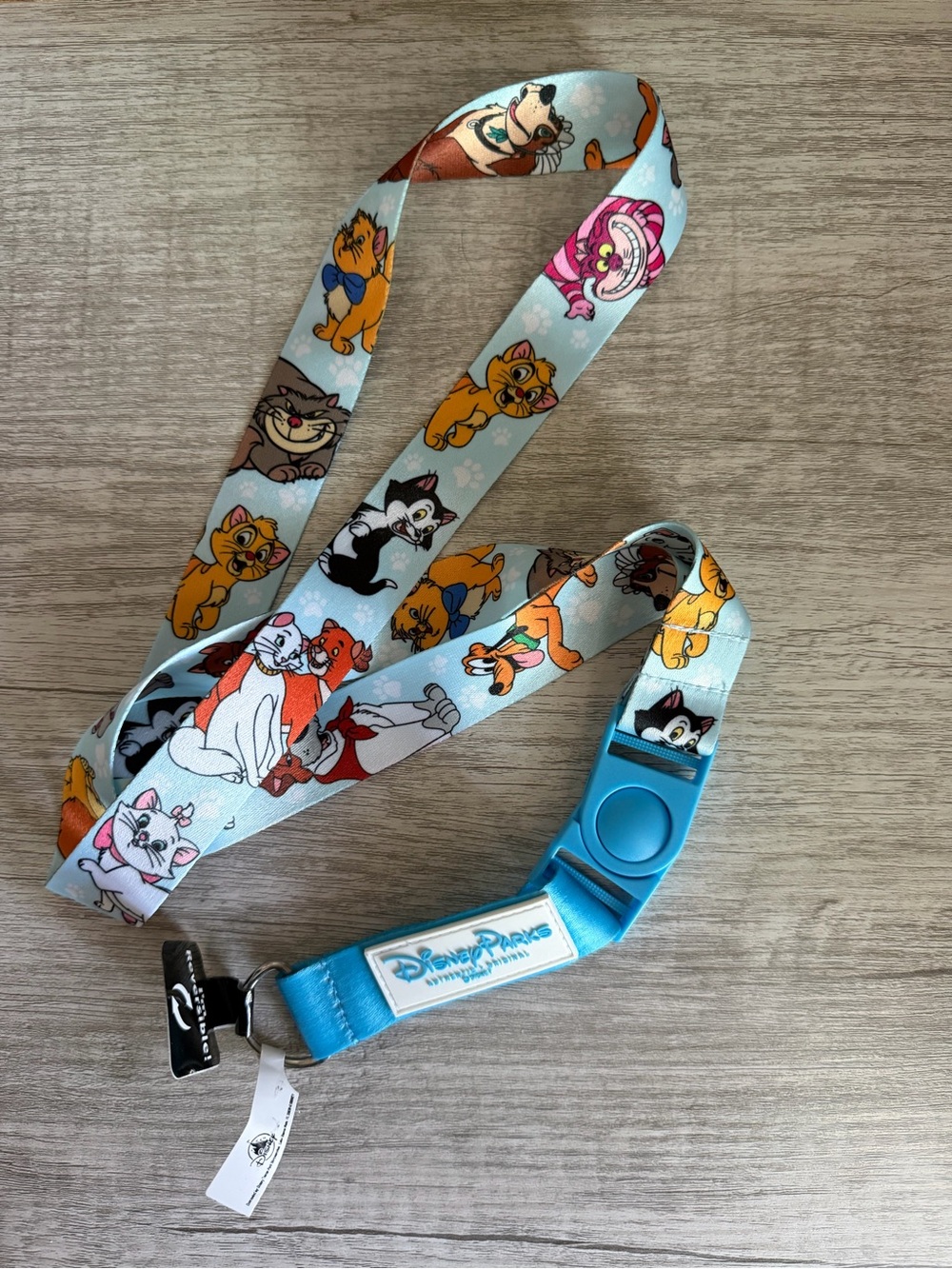 Disney Parks Light Blue Aristocats Small Pets Lanyard